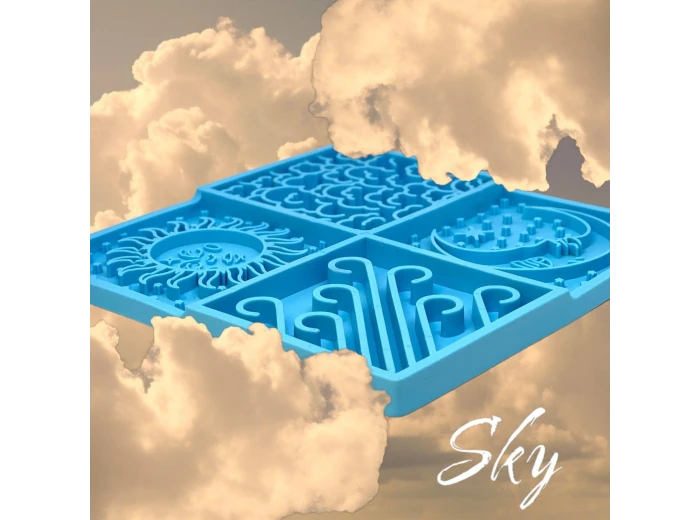 Sky Design eMat Enrichment Lick Mat Light Blue Sky emat