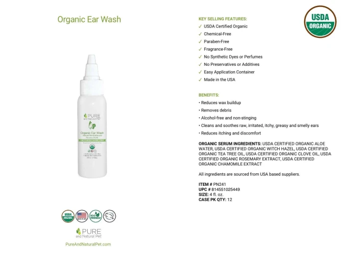 Ear Wash for Dogs - 4 fl. ounces