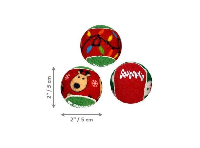 KONG Holiday SqueakAir® Balls 6-pk Sm