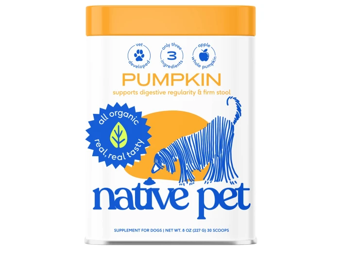 Organic Pumpkin Fiber Powder, Digestive Supplement for Dogs 16 oz
