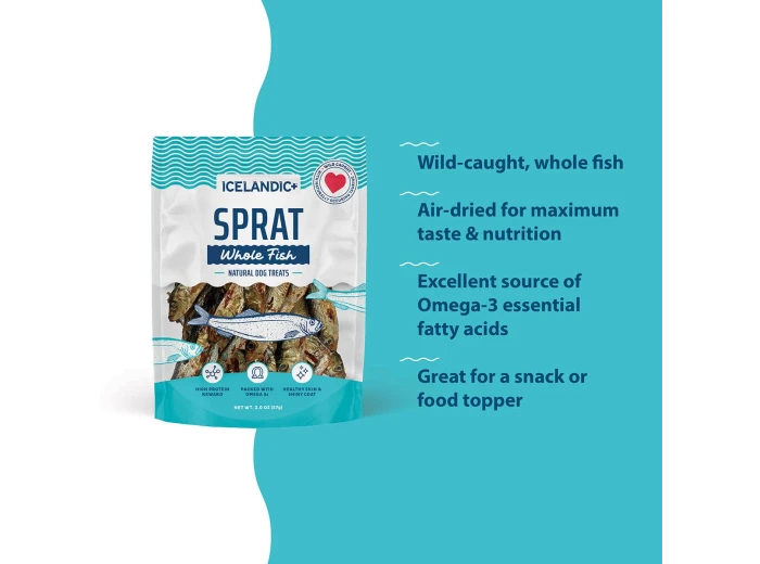 Icelandic Dog Sprats Whole Fish 2oz.